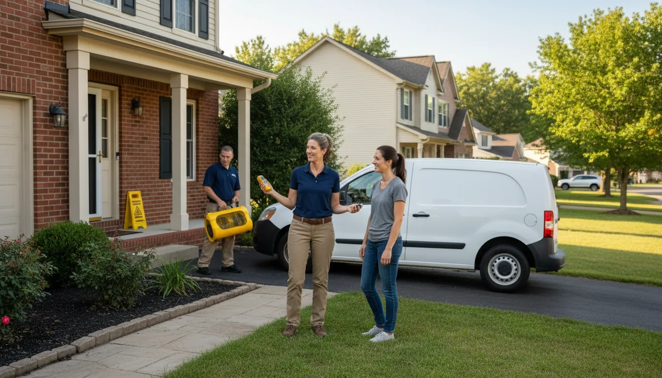 Residential water damage restoration in Rothbury, MI